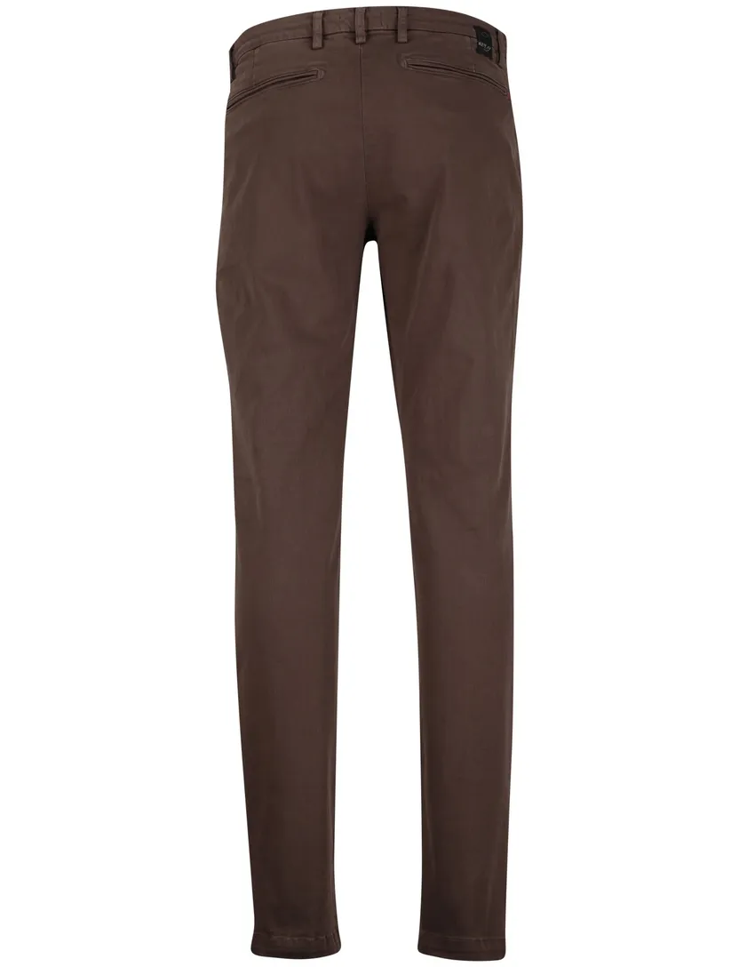 Replay Benn pantalon chino bruin katoen