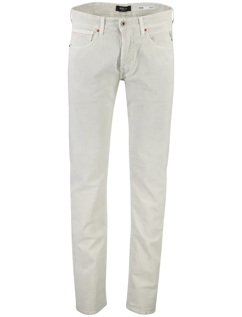 jeans Replay Grover beige effen denim normale fit
