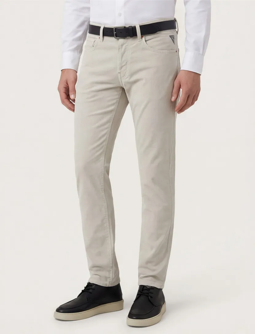 jeans Replay Grover beige effen denim normale fit