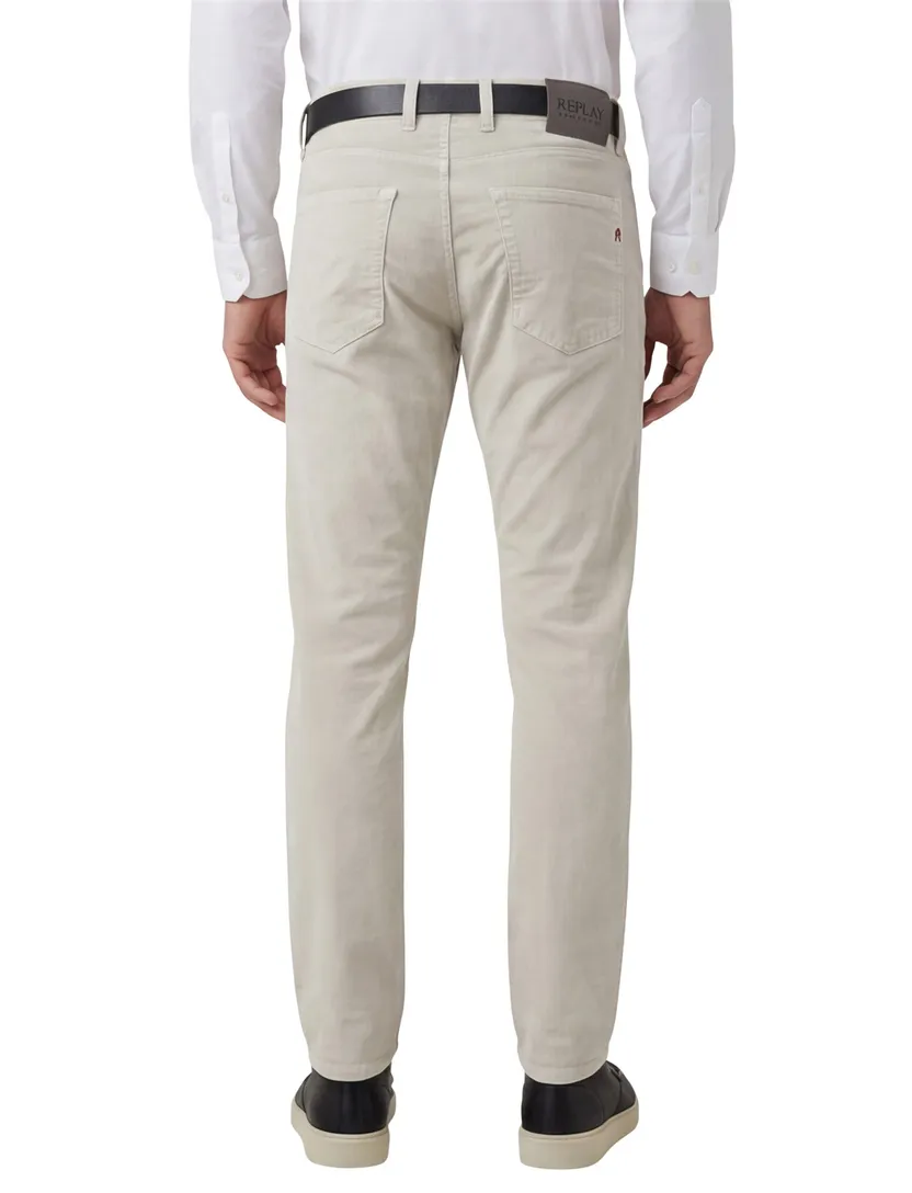 jeans Replay Grover beige effen denim normale fit