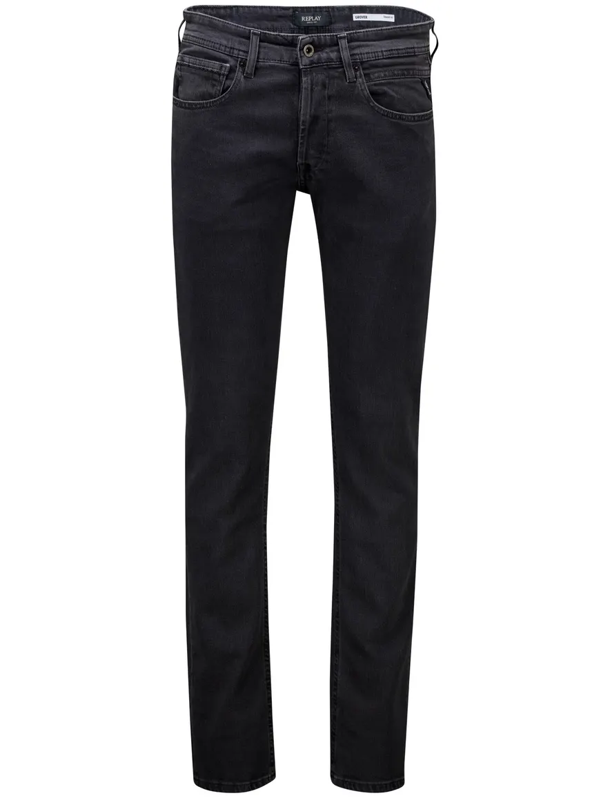Replay Grover jeans straight fit grijs