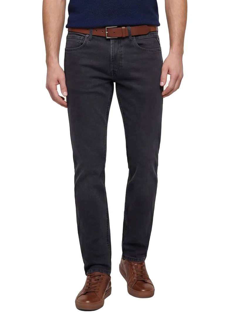 Replay Grover jeans straight fit grijs