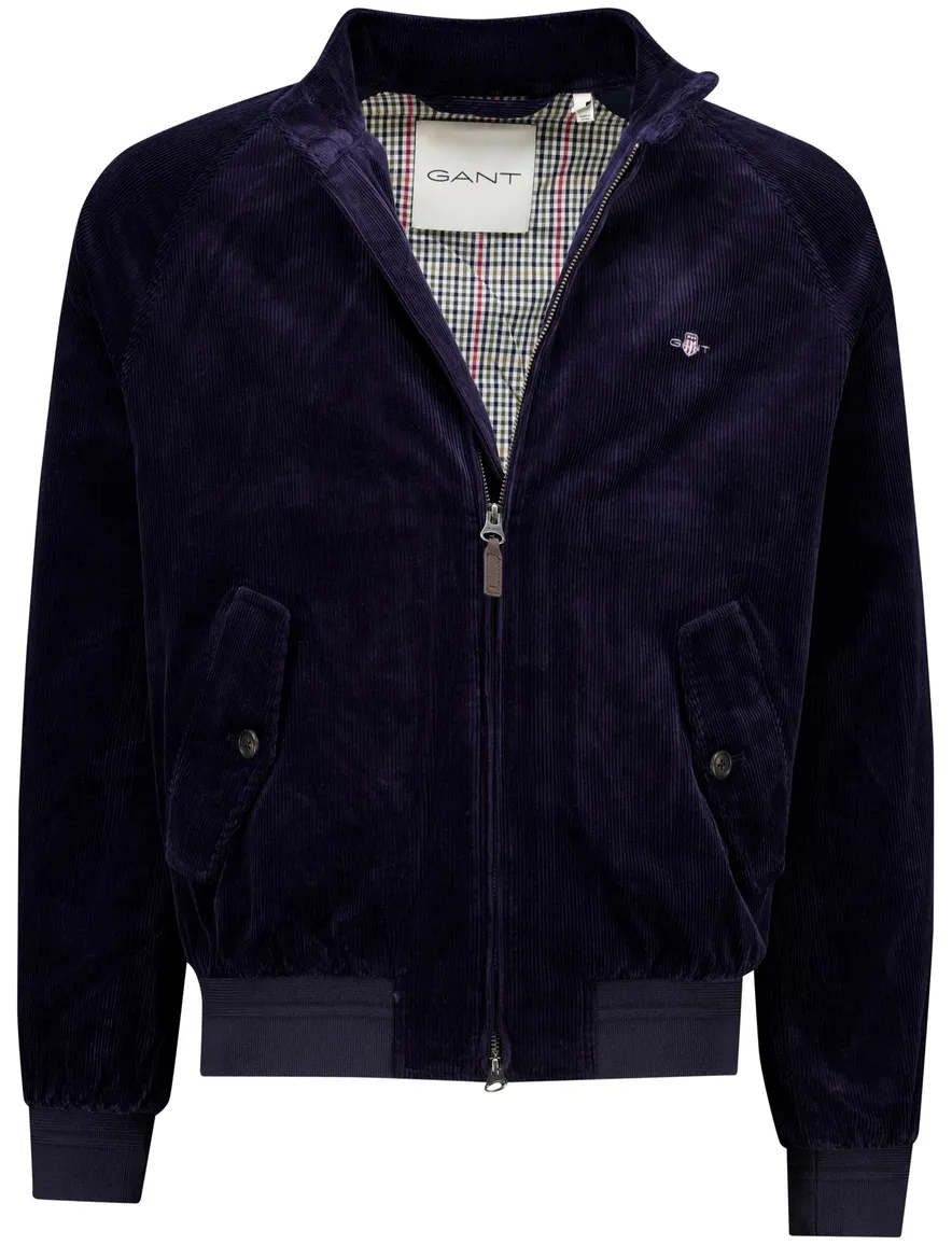 Gant tussenjas navy corduroy Harrington katoen