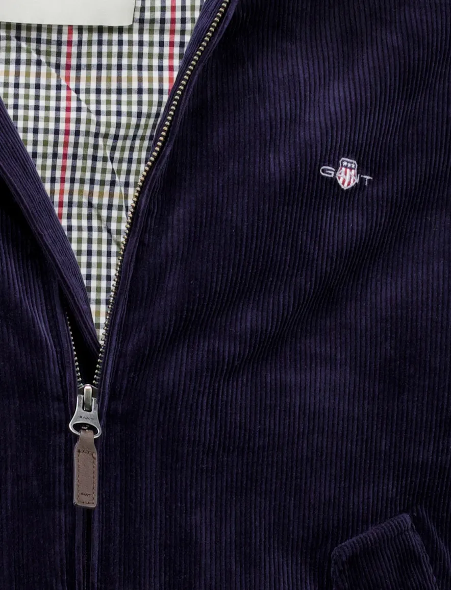 Gant tussenjas navy corduroy Harrington katoen
