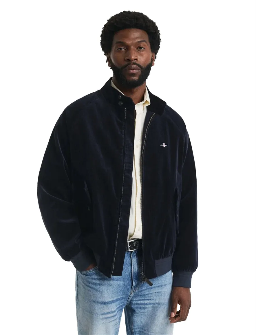 Gant tussenjas navy corduroy Harrington