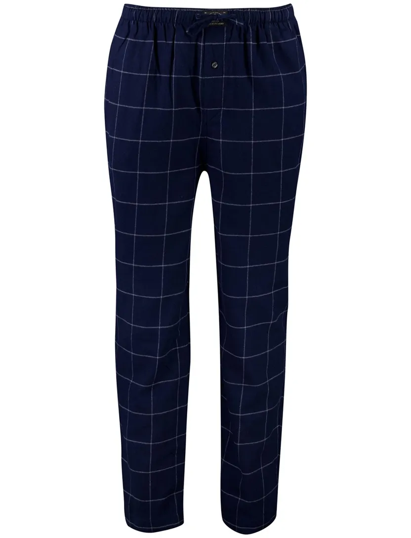 Polo Ralph Lauren Pyjama donkerblauw ruit 100% katoen