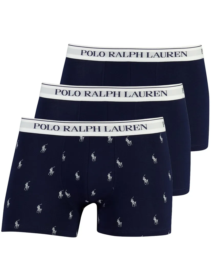 Boxershorts normale fit polo ralph lauren donkerblauw 3-pack
