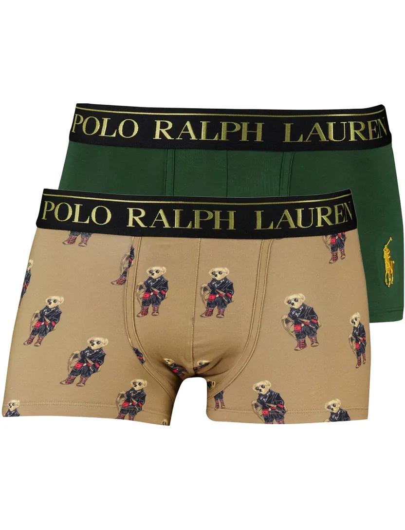 Polo Ralph Lauren Boxershorts groen bruin 2-pack