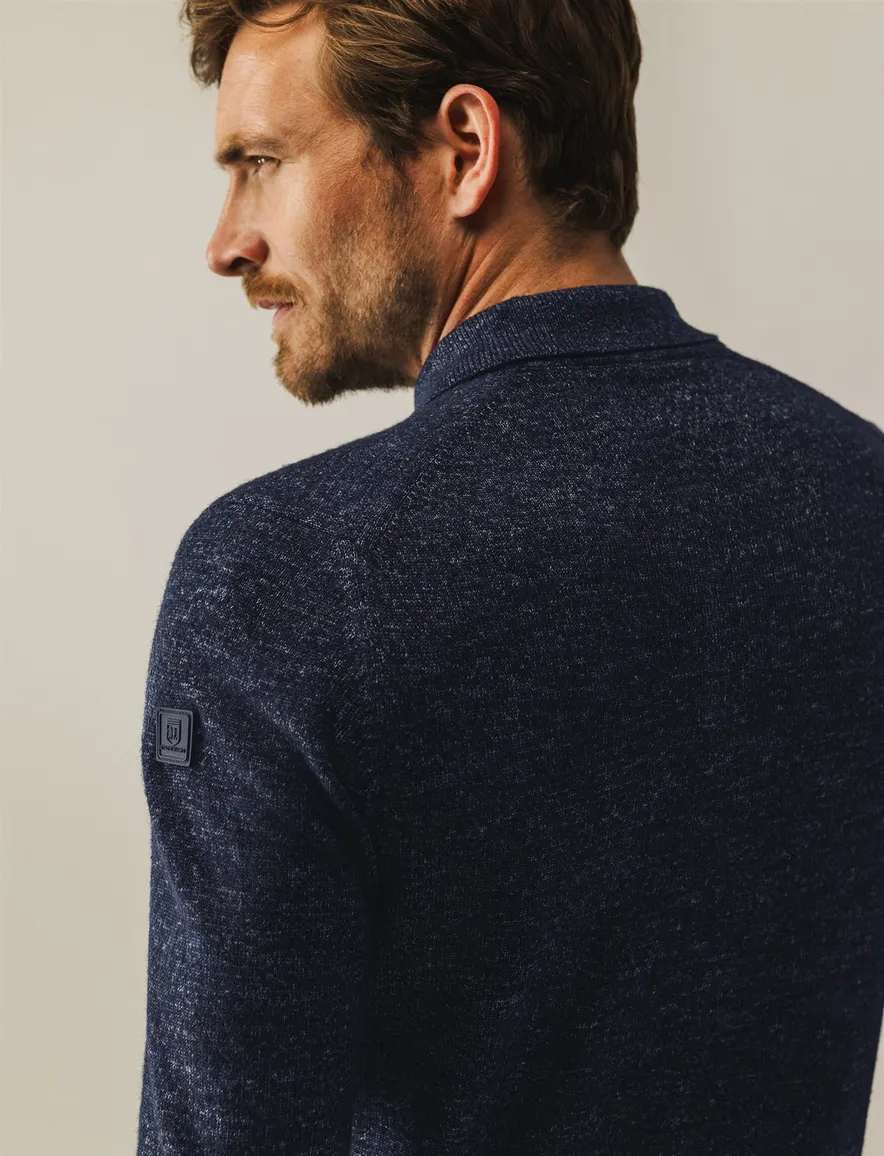 State of Art polo lange mouw donkerblauw