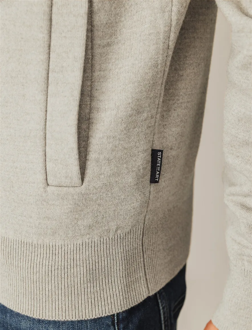 State of Art Regular Fit vest groen gemeleerd