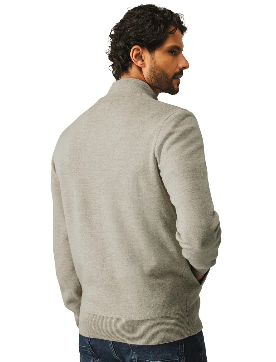 State of Art Regular Fit vest groen gemeleerd