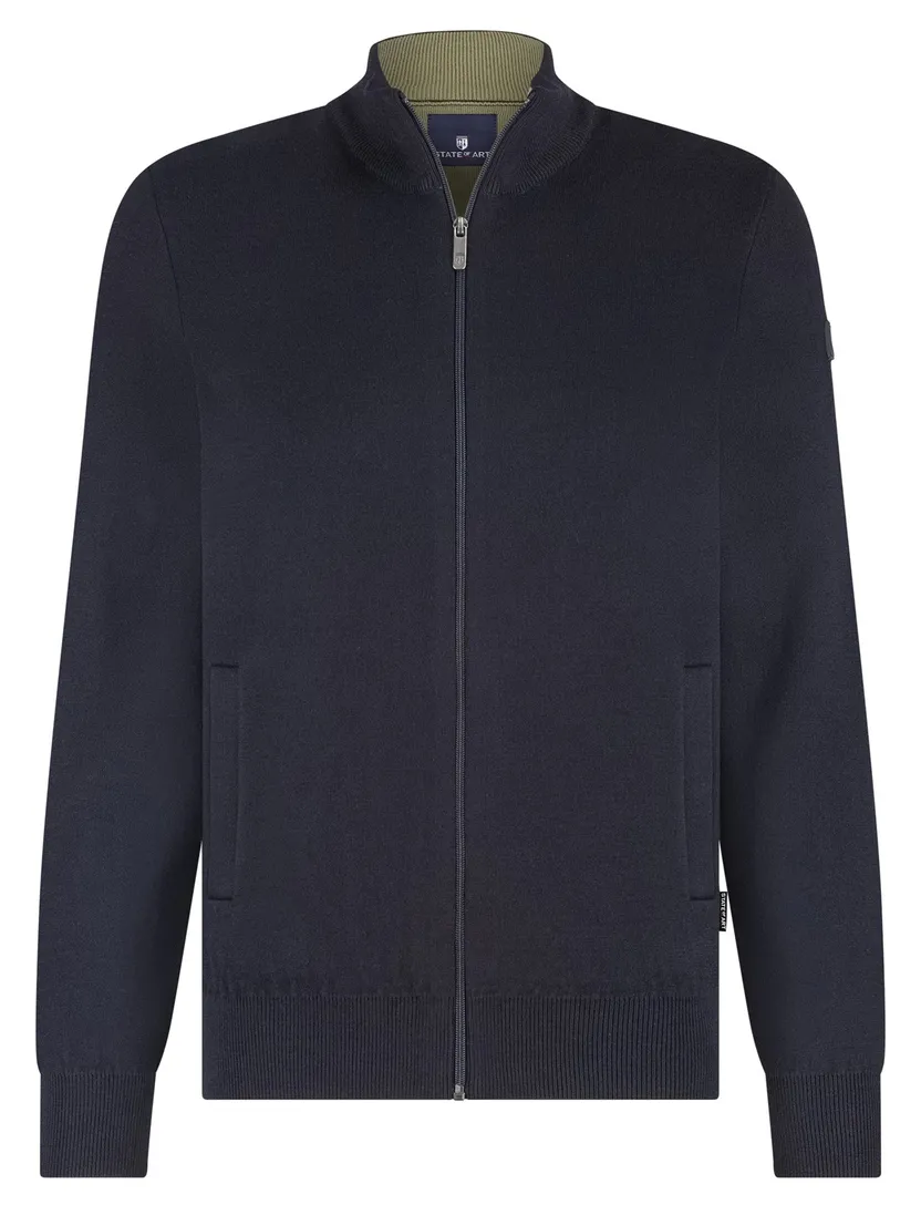 vest State of Art Regular Fit donkerblauw