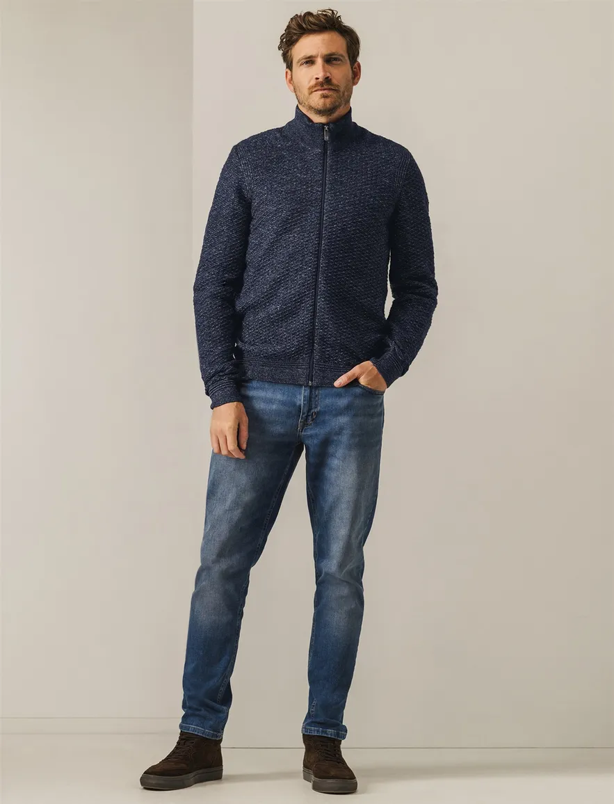 vest donkerblauw State of Art Regular Fit