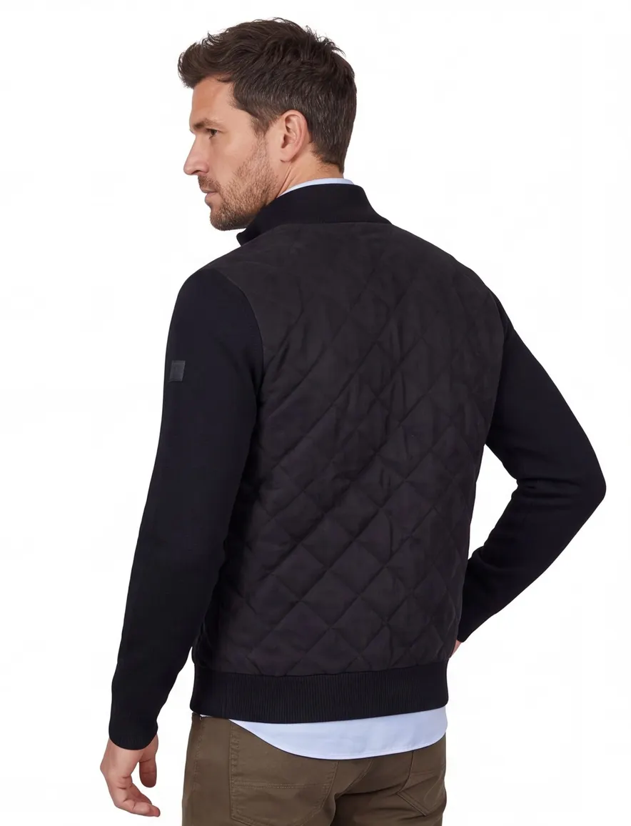 State of Art wijde fit vest donkerblauw