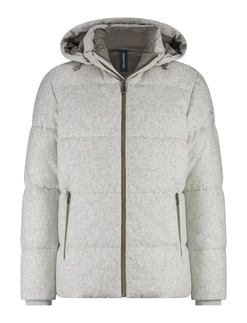 Winterjas State of Art Regular fit gemeleerd wol