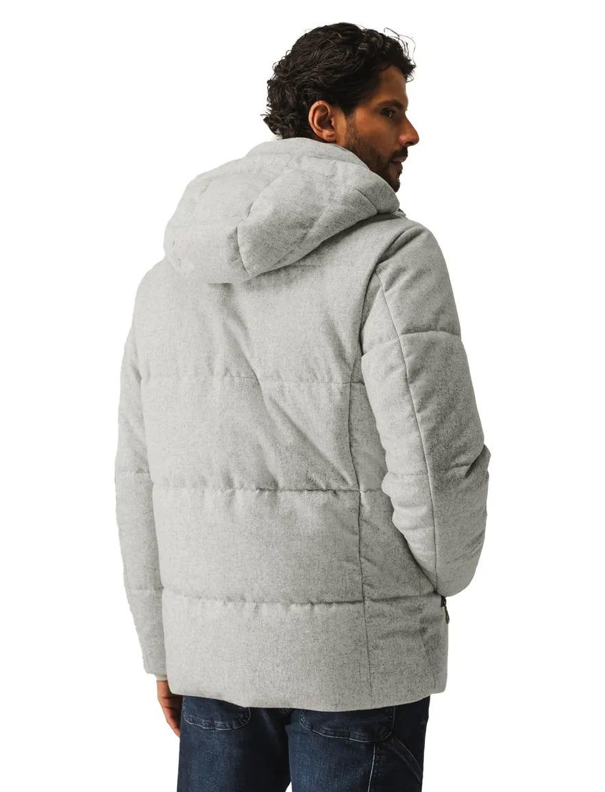 State of Art Regular fit winterjas wol gemeleerd