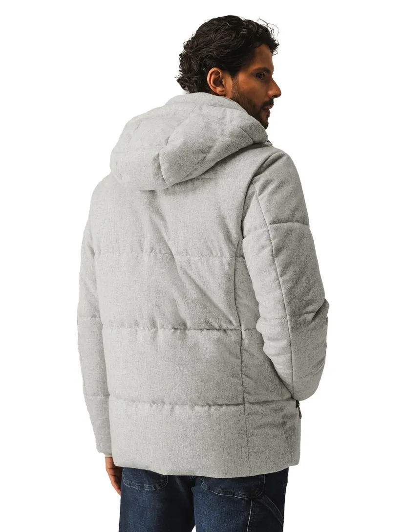 Winterjas State of Art Regular fit gemeleerd wol