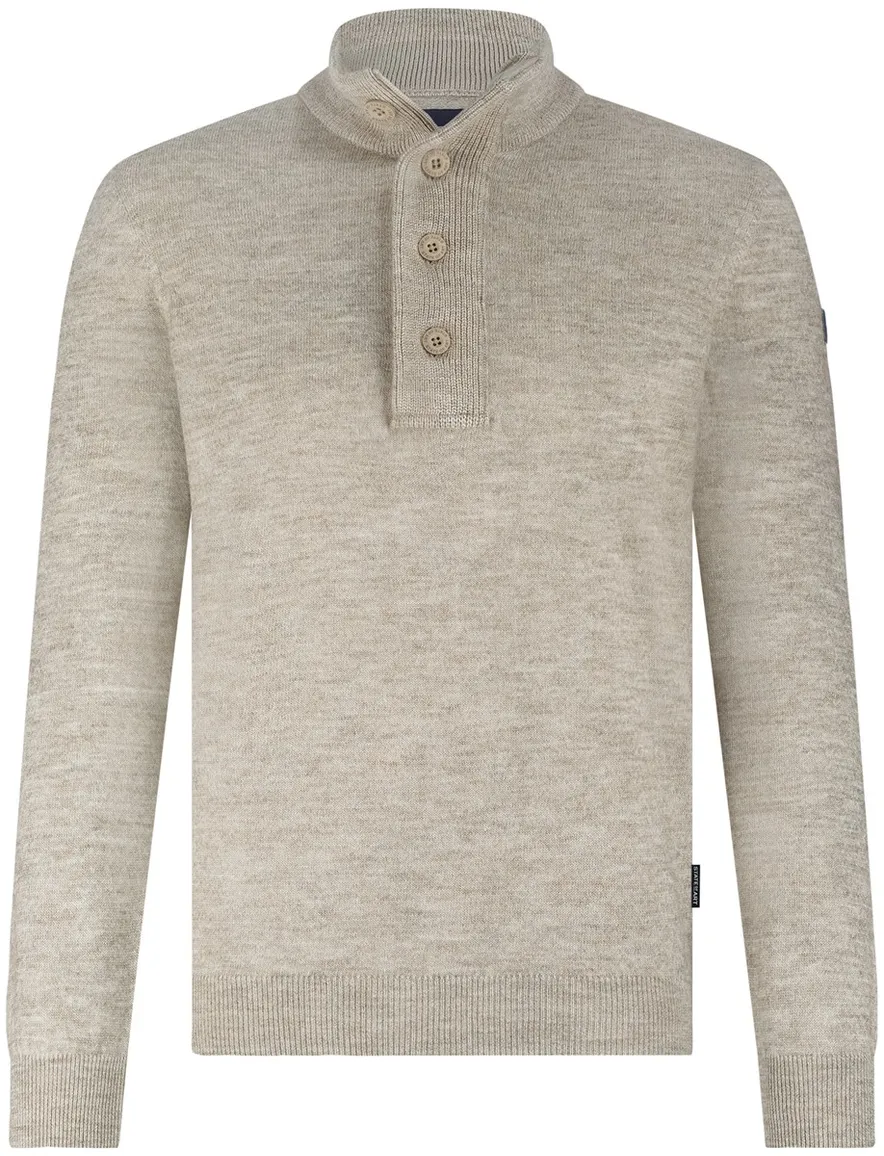 State of Art trui half-zip gemêleerd acryl