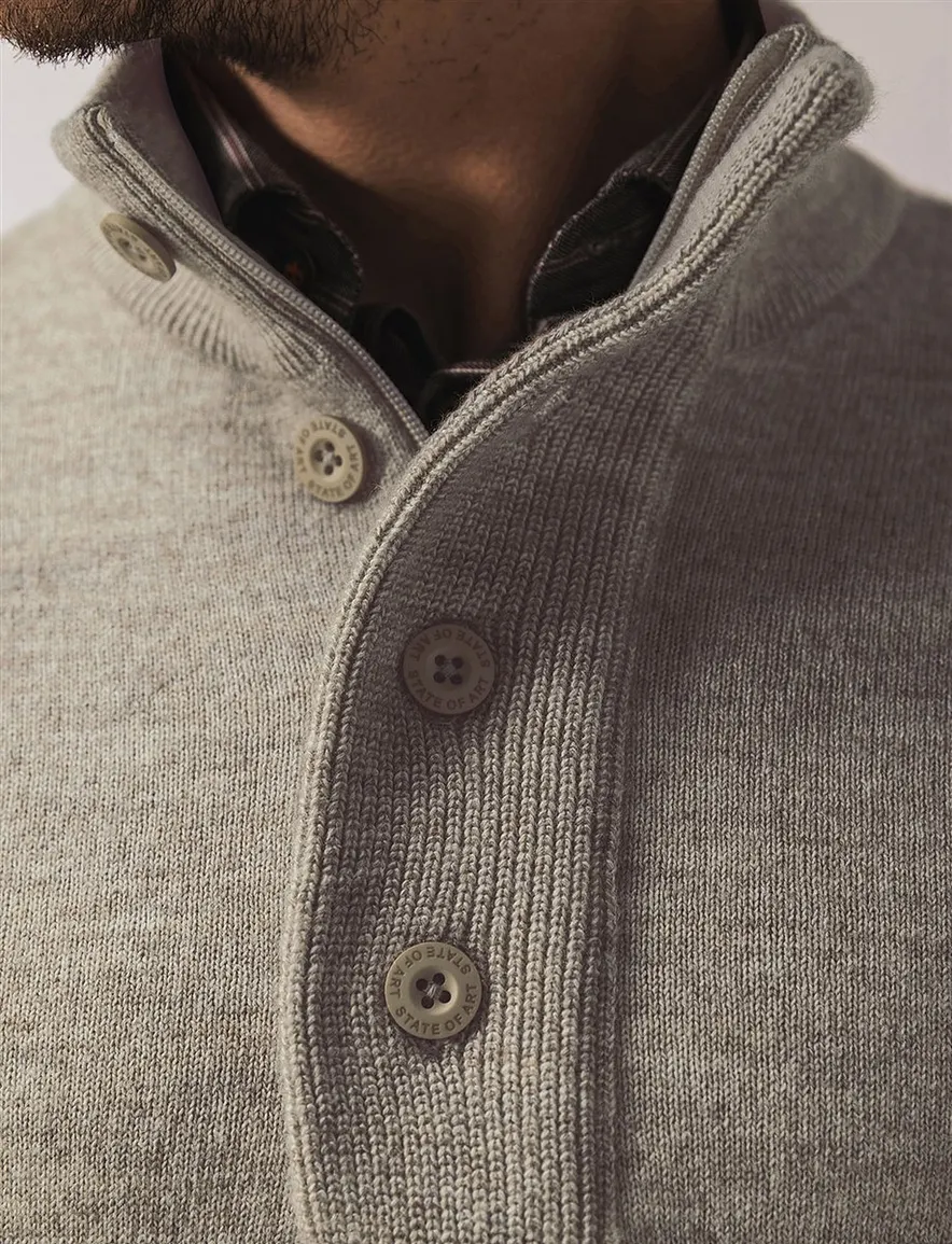State of Art half zip trui beige