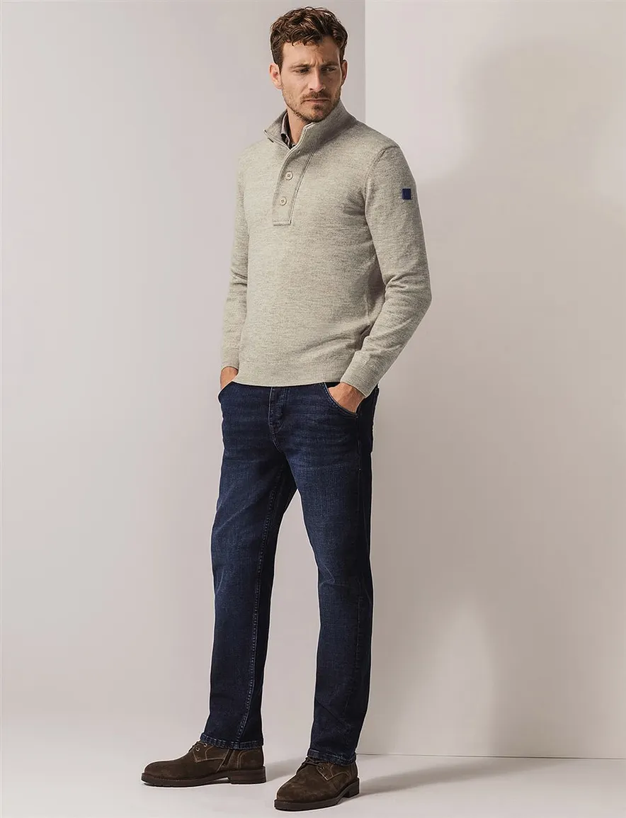 State of Art half zip trui beige