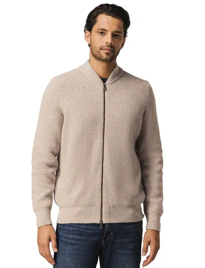 State of Art Sweatvest State of Art normale fit beige wol