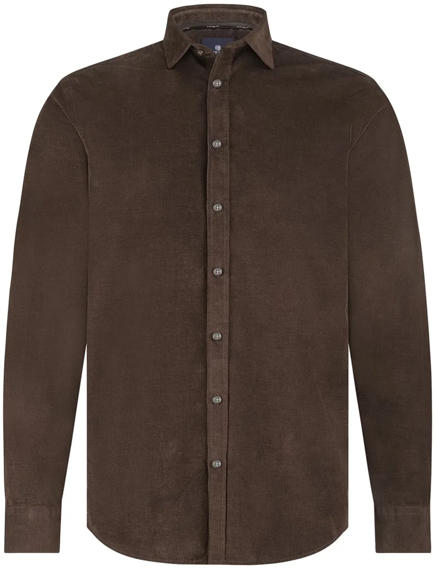State of Art overhemd bruin corduroy