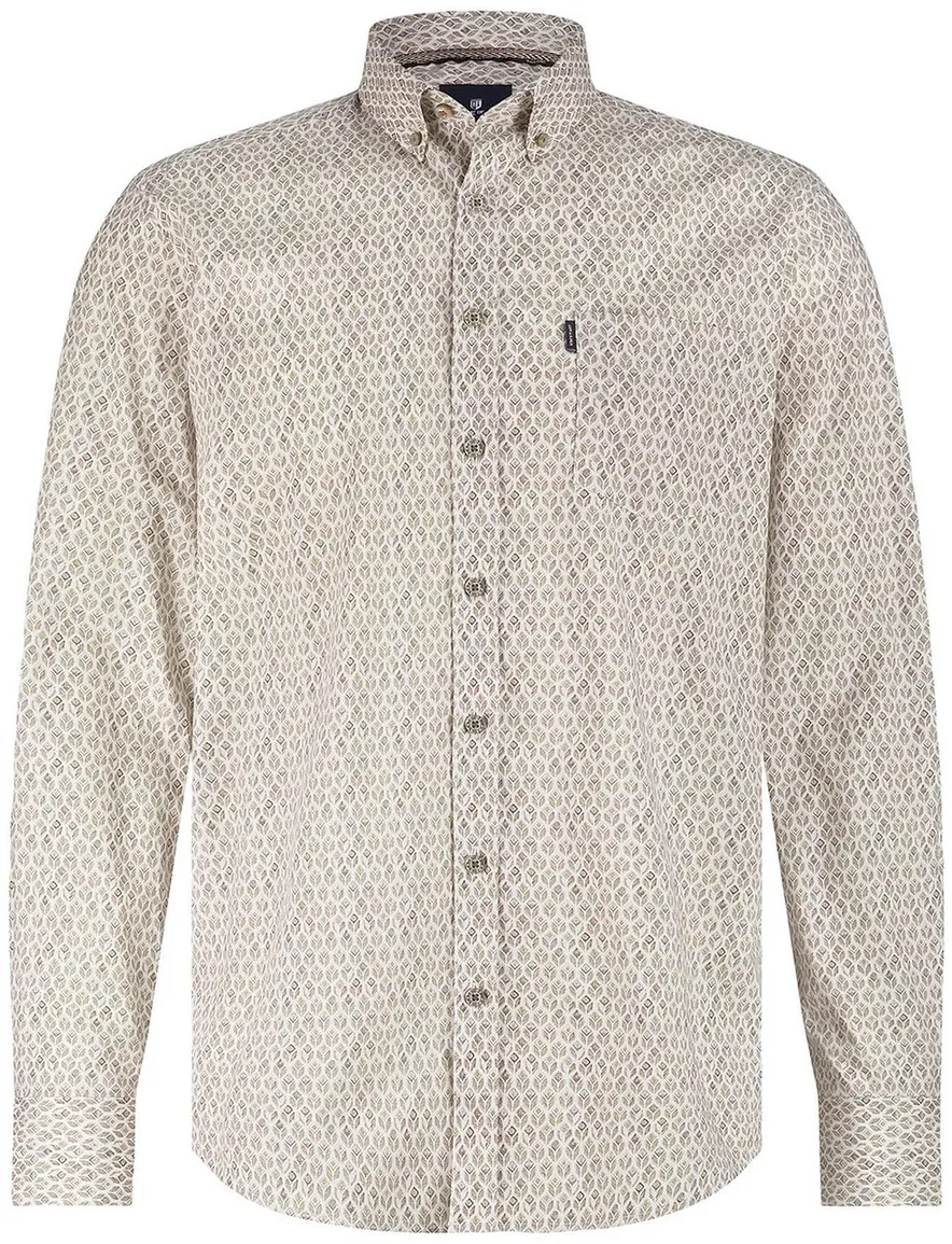 State of Art overhemd patroon beige