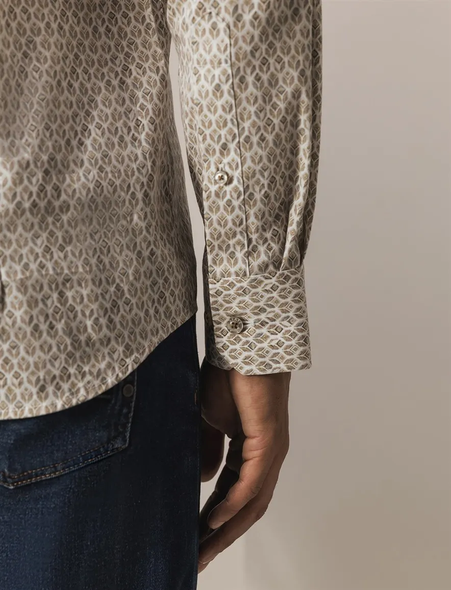 State of Art overhemd geprint button-down collar
