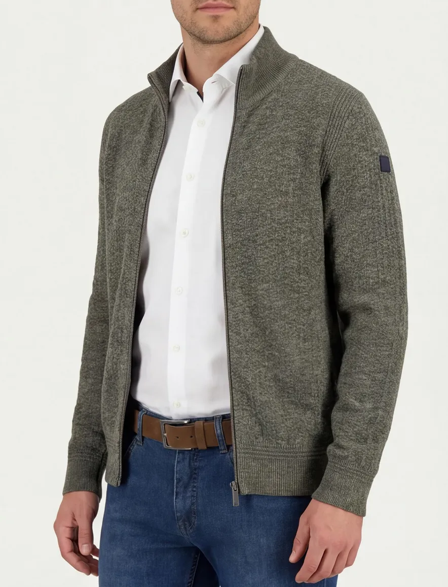State of Art vest multicolor gebreid