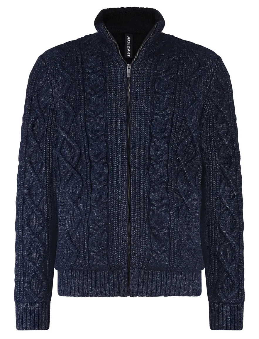vest donkerblauw State of Art Regular Fit