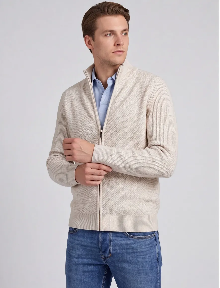 State of Art vest crème lamswol outdoor