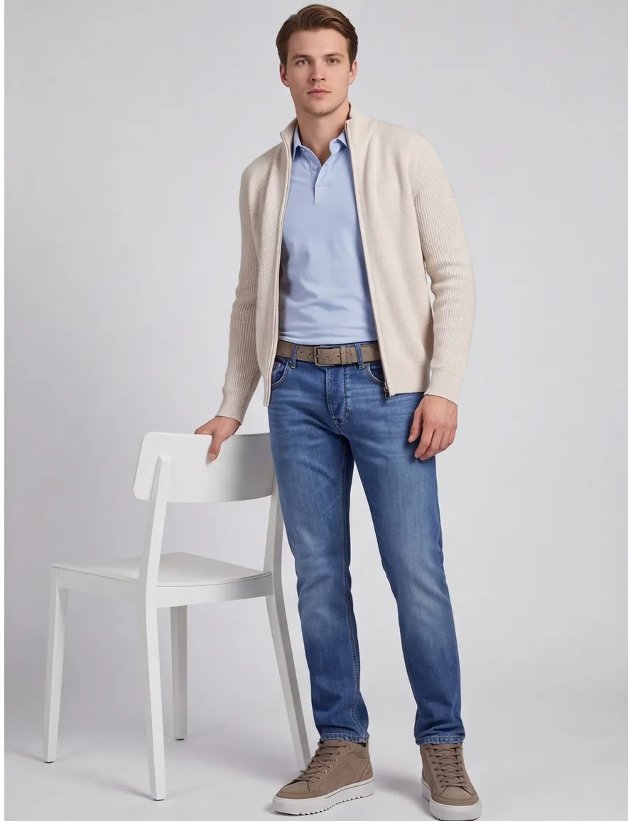 State of Art vest crème lamswol outdoor