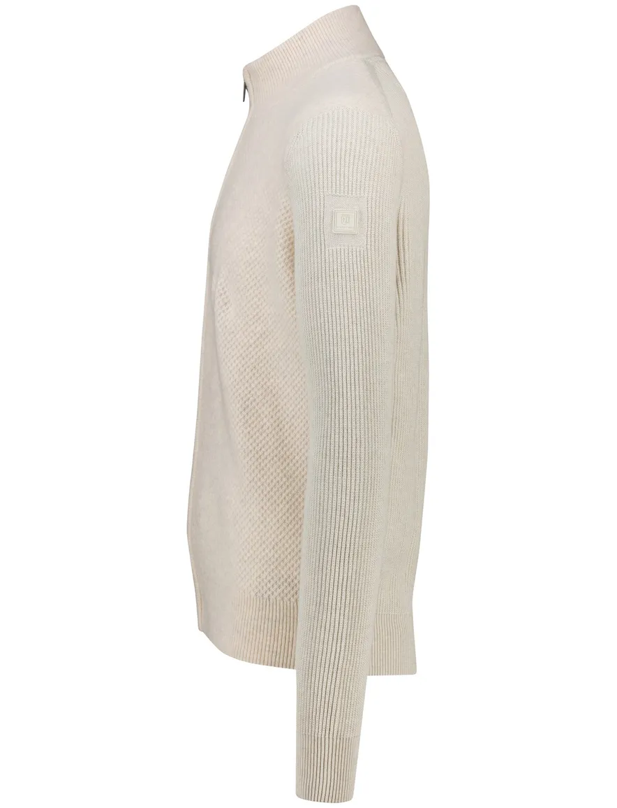 State of Art Vest beige gebreid lamswol
