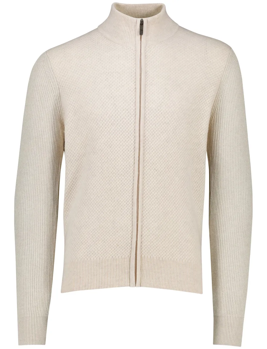 State of Art Vest beige gebreid lamswol