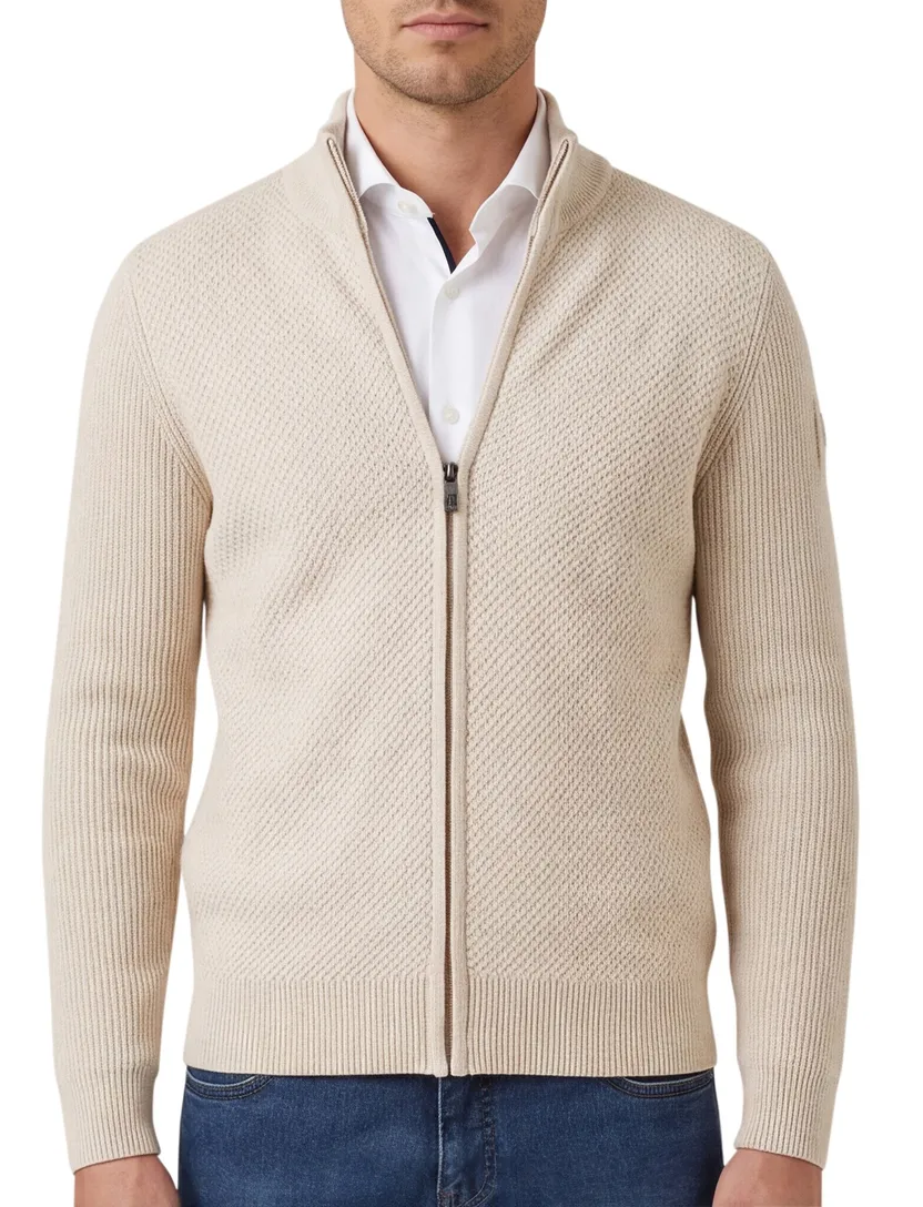 State of Art Vest beige lamswol regular fit