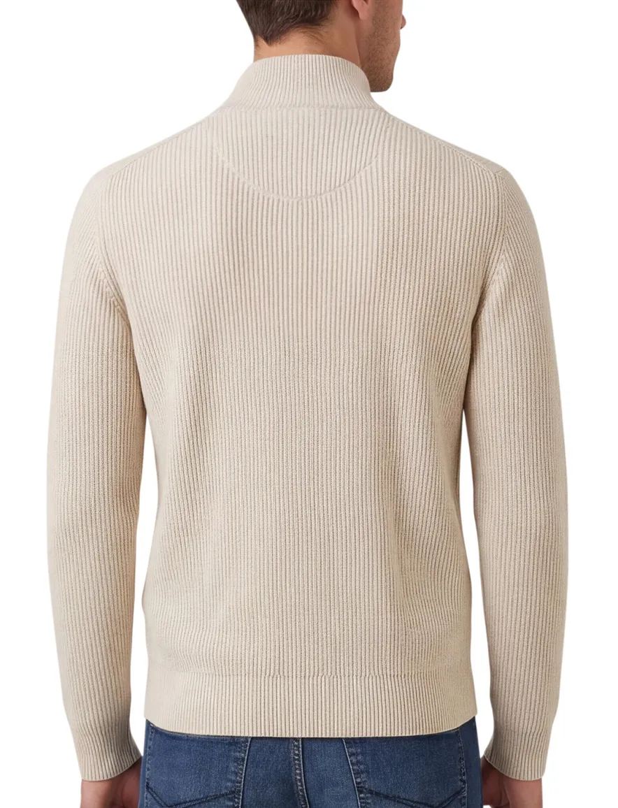 State of Art Vest beige gebreid lamswol
