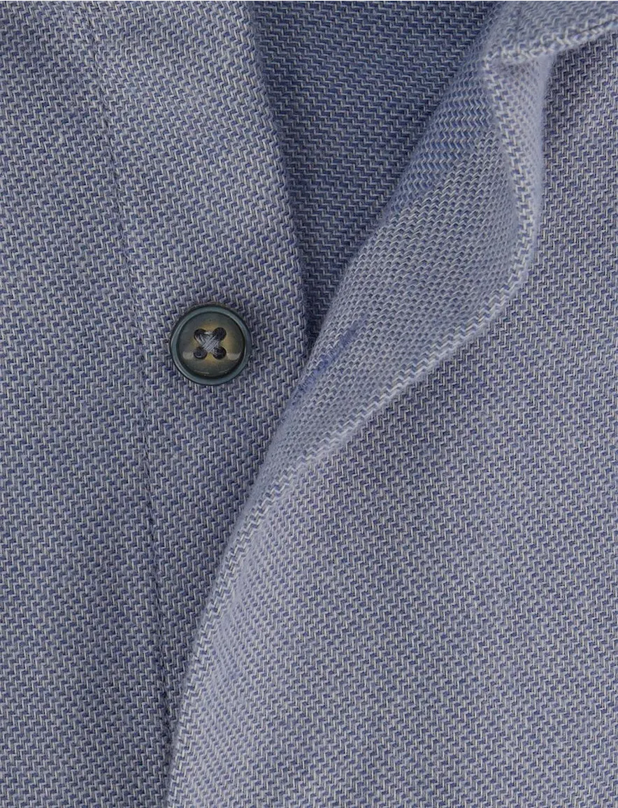 State of Art Overhemd blauw button down boord