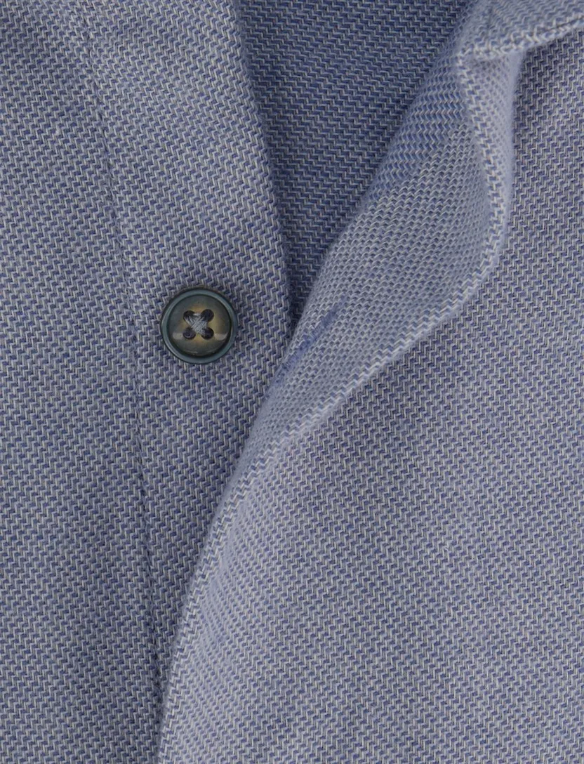 Wijde fit overhemd State of Art katoen donkerblauw