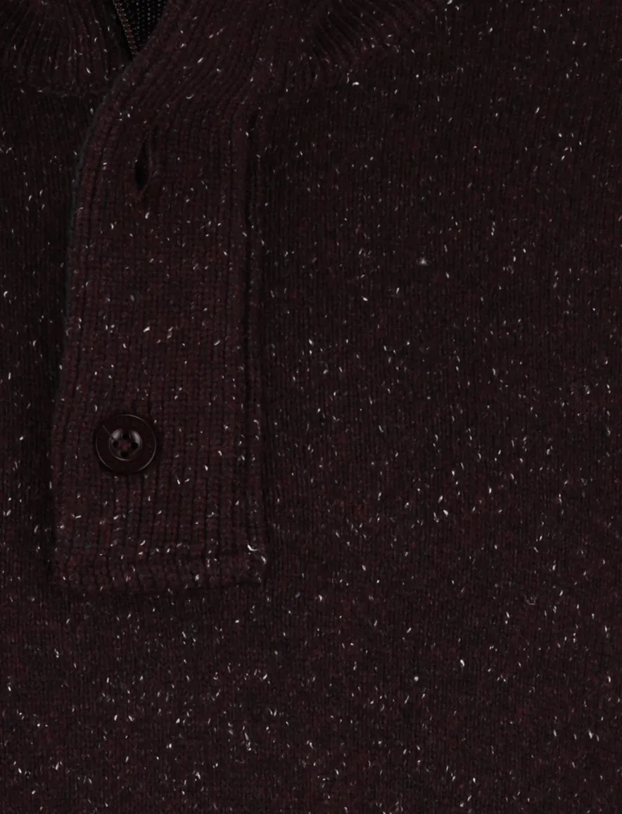 State of art trui bordeaux half zip wijde fit