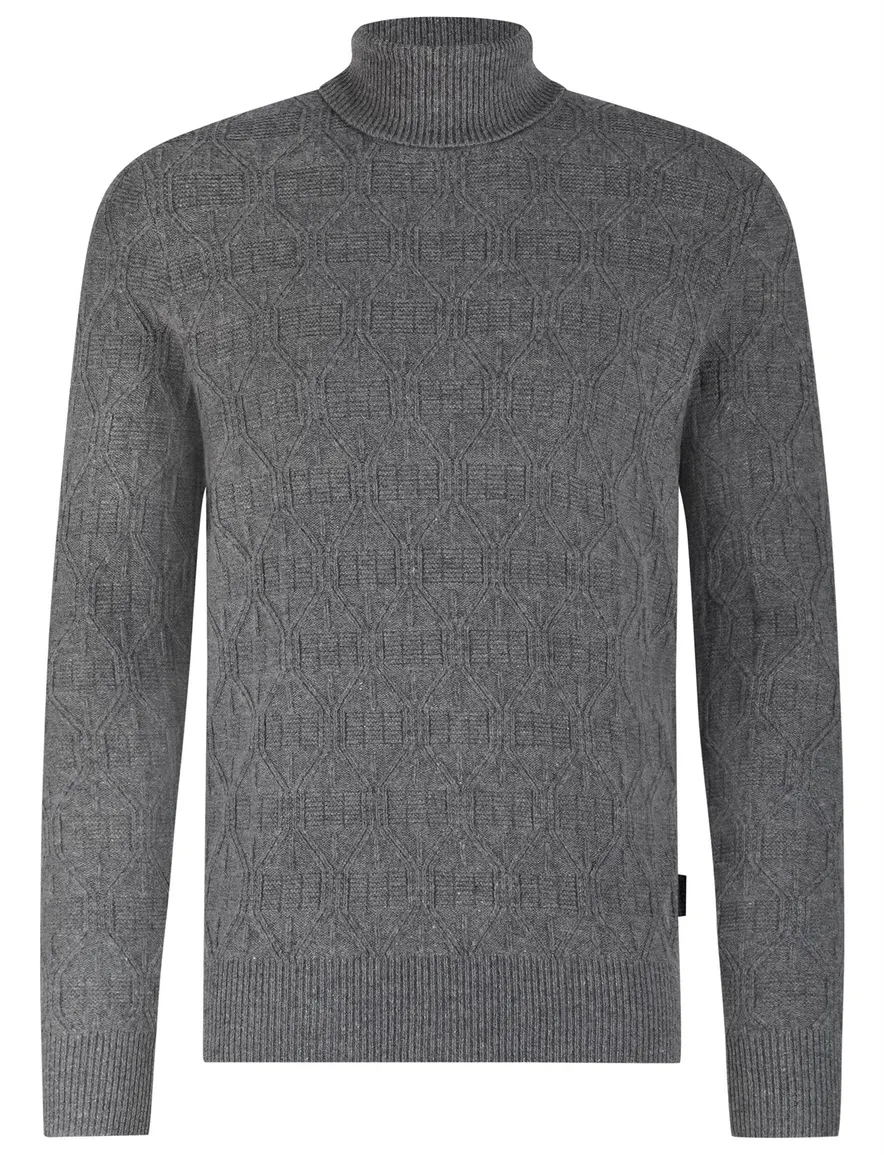State of Art trui grijs knitted