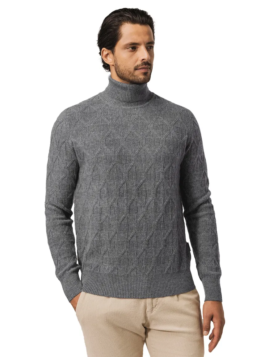 State of Art trui grijs knitted