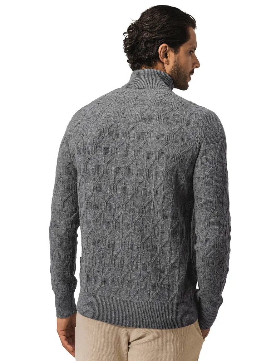State of Art trui grijs knitted