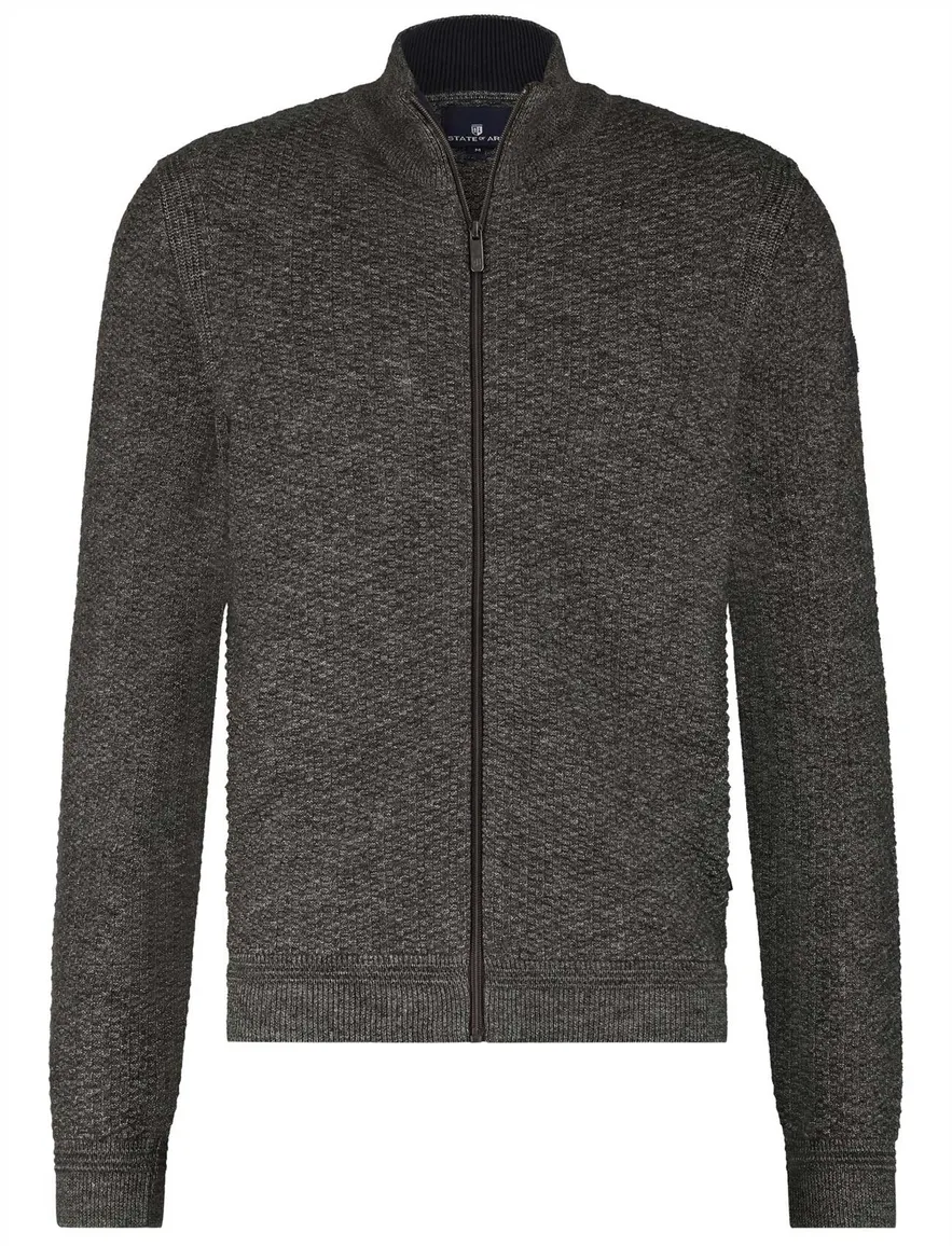 State of Art vest donkergrijs effen