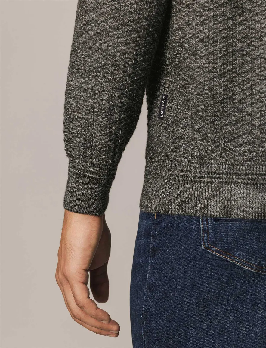 State of Art vest donkergrijs effen