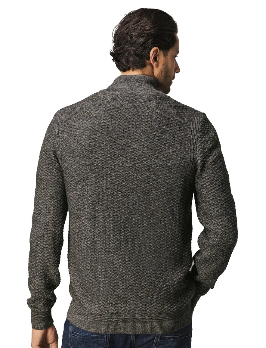 State of Art sweatvest antraciet normale fit acryl