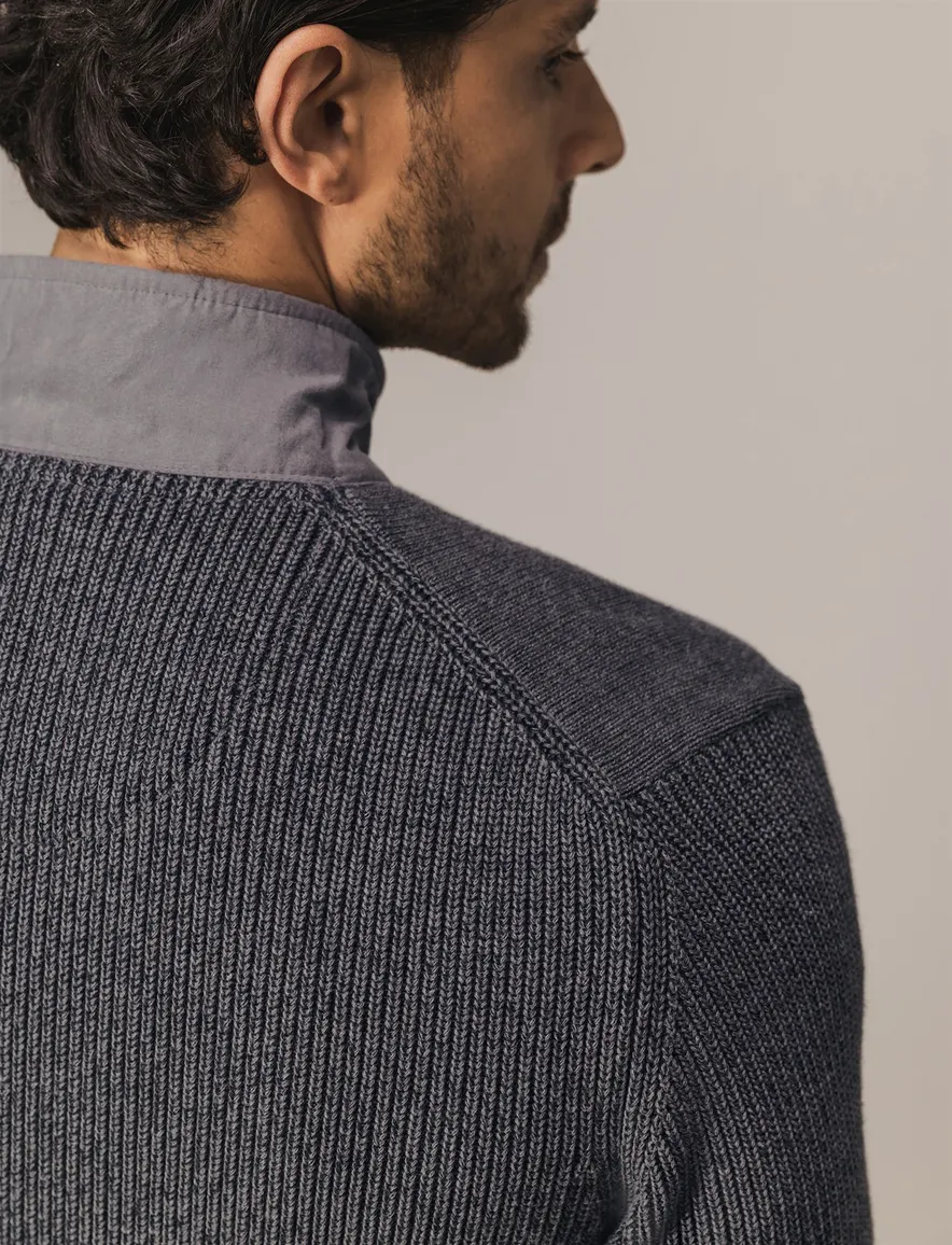 State of Art vest donkergrijs katoe