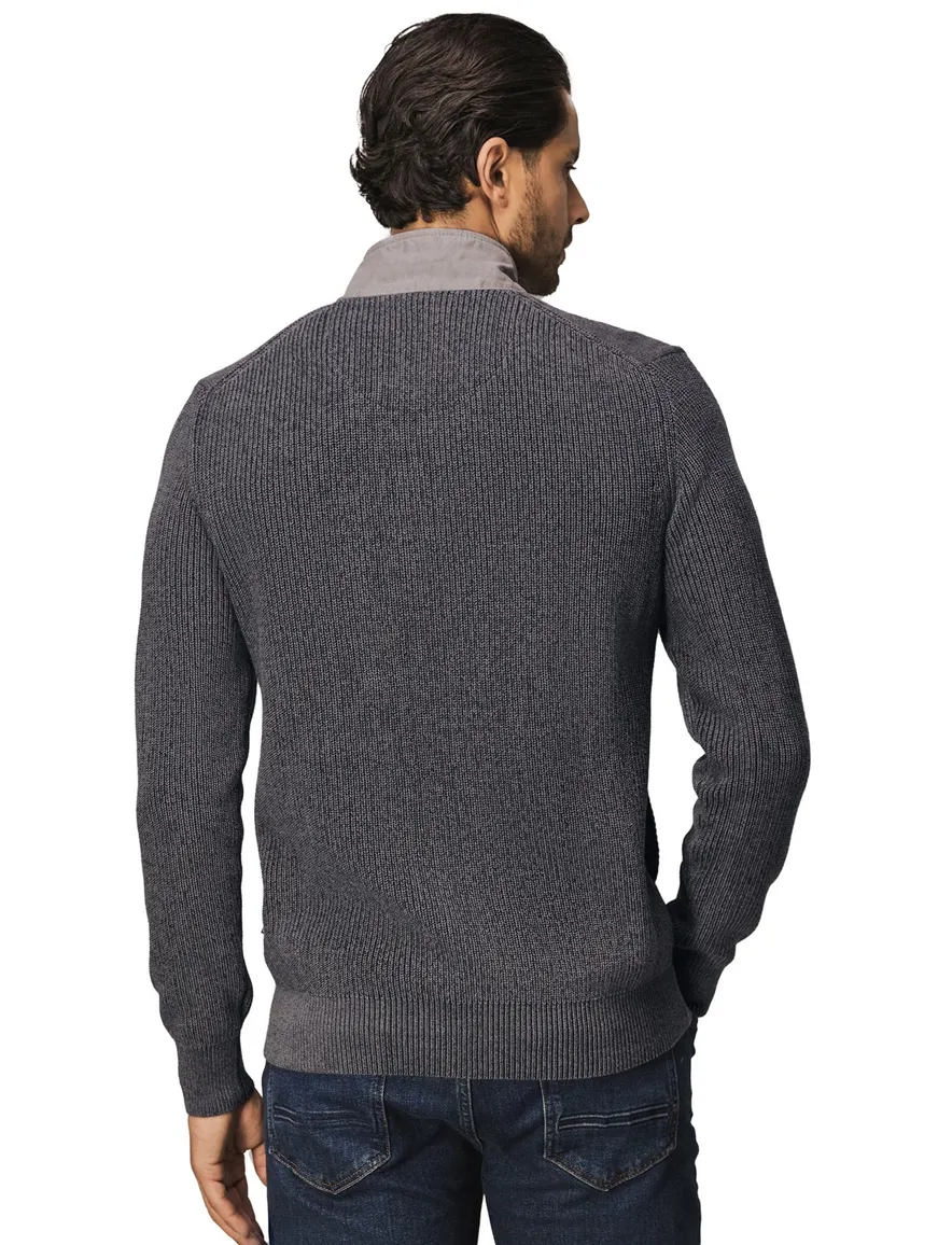 State of Art vest donkergrijs katoe