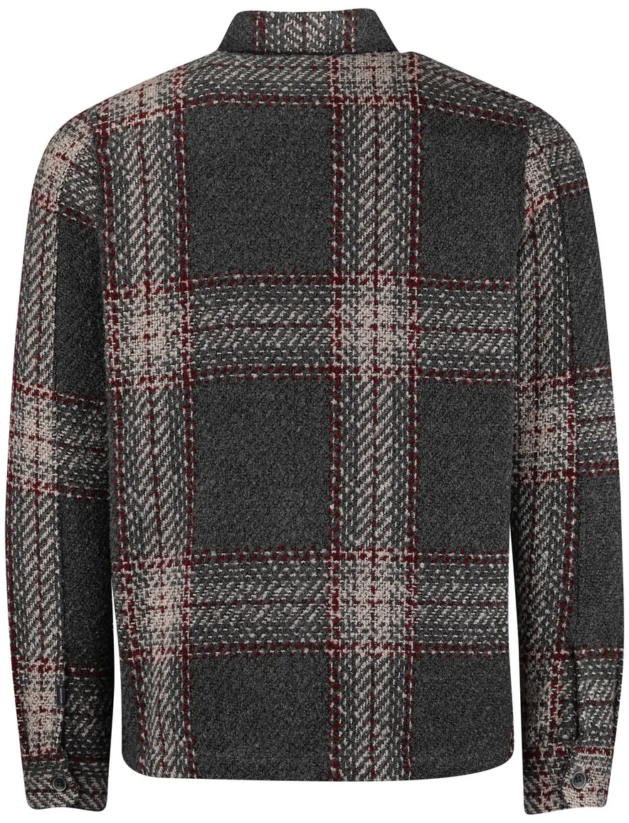 State of art grijs overshirt geprint wijde fit