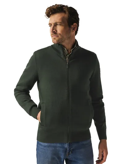State of Art State of Art wijde fit vest groen effen
