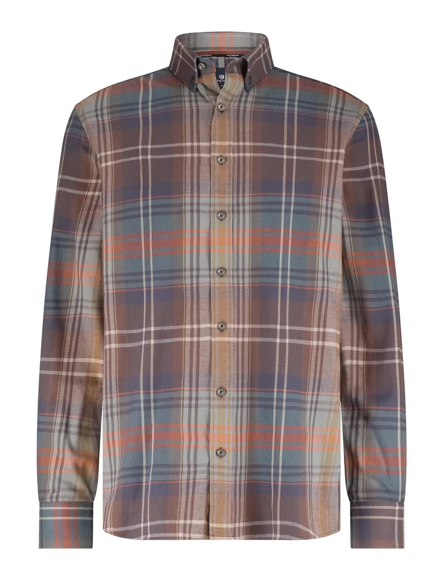 casual overhemd bruin State of Art Regular Fit